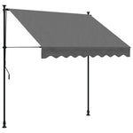 Tenda da Sole Retrattile Antracite 200x150 cm Tessuto e Acciaio