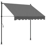 Tenda da Sole Retrattile Antracite 200x150 cm Tessuto e Acciaio