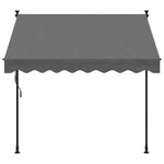 Tenda da Sole Retrattile Antracite 200x150 cm Tessuto e Acciaio