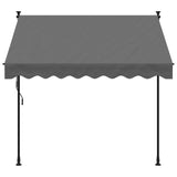 Tenda da Sole Retrattile Antracite 200x150 cm Tessuto e Acciaio