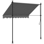 Tenda da Sole Retrattile Antracite 200x150 cm Tessuto e Acciaio