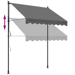 Tenda da Sole Retrattile Antracite 200x150 cm Tessuto e Acciaio