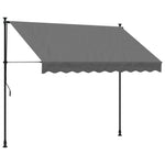 Tenda da Sole Retrattile Antracite 250x150 cm Tessuto e Acciaio