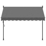 Tenda da Sole Retrattile Antracite 250x150 cm Tessuto e Acciaio