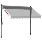 Tenda da Sole Retrattile Antracite 250x150 cm Tessuto e Acciaio