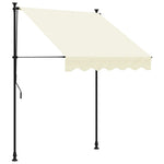 Tenda da Sole Retrattile Crema 150x150 cm in Tessuto e Acciaio