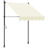 Tenda da Sole Retrattile Crema 150x150 cm in Tessuto e Acciaio