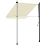 Tenda da Sole Retrattile Crema 150x150 cm in Tessuto e Acciaio