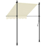 Tenda da Sole Retrattile Crema 150x150 cm in Tessuto e Acciaio