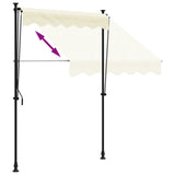 Tenda da Sole Retrattile Crema 150x150 cm in Tessuto e Acciaio