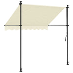 Tenda da Sole Retrattile Crema 200x150 cm in Tessuto e Acciaio