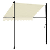 Tenda da Sole Retrattile Crema 200x150 cm in Tessuto e Acciaio