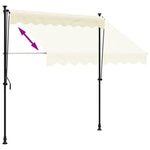 Tenda da Sole Retrattile Crema 200x150 cm in Tessuto e Acciaio