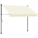 Tenda da Sole Retrattile Crema 250x150 cm in Tessuto e Acciaio