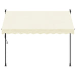 Tenda da Sole Retrattile Crema 250x150 cm in Tessuto e Acciaio