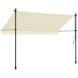 Tenda da Sole Retrattile Crema 300x150 cm in Tessuto e Acciaio