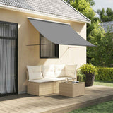 Tenda da Sole Retrattile Antracite 200x150 cm Tessuto e Acciaio