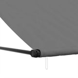 Tenda da Sole Retrattile Antracite 350x150 cm Tessuto e Acciaio