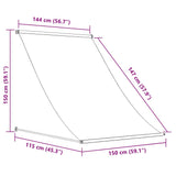 Tenda da Sole Retrattile Crema 150x150 cm in Tessuto e Acciaio