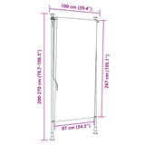 Tenda a Rullo Esterno Arancio Bianca 100x270cm Tessuto Acciaio