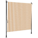 Tenda a Rullo Esterno Arancio Bianca 200x270cm Tessuto Acciaio