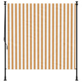 Tenda a Rullo Esterno Arancio Bianca 200x270cm Tessuto Acciaio
