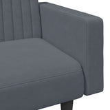 Set di Divani 2 pz Grigio Scuro in Velluto