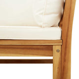 Set Salotto da Giardino 5 pz con Cuscini Legno Massello Acacia