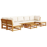 Set Salotto da Giardino 8 pz con Cuscini Legno Massello Acacia