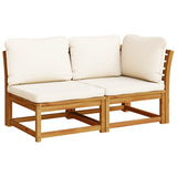 Set Salotto da Giardino 8 pz con Cuscini Legno Massello Acacia