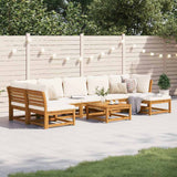 Set Salotto da Giardino 8 pz con Cuscini Legno Massello Acacia