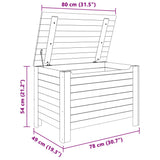 Contenitore con Coperchio RANA 80x49x54 cm Legno Massello Pino