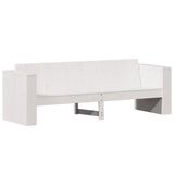 Divano Giardino 3 Posti Bianco 189x60x62 cm Legno Massello Pino
