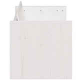 Divano Giardino 3 Posti Bianco 189x60x62 cm Legno Massello Pino