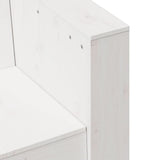 Divano Giardino 3 Posti Bianco 189x60x62 cm Legno Massello Pino