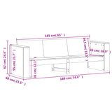 Divano Giardino 3 Posti Bianco 189x60x62 cm Legno Massello Pino