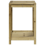 Tavolo Invaso con Ripiano 82,5x50x75cm Legno Impregnato di Pino