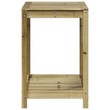 Tavolo Invaso con Ripiano 82,5x50x75cm Legno Impregnato di Pino
