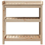 Tavolo Invaso con Ripiani 82,5x45x86,5 cm Legno Massello Pino