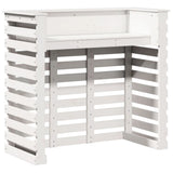 Tavolo Bar da Esterno Bianco 113,5x50x103cm Legno Massello Pino