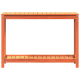 Tavolo Invasatura Ripiano Marrone Cera 108x35x75 Massello Pino