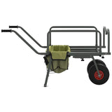 Carrello da Pesca Verde con 2Ruote Acciaio Verniciato a Polvere