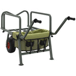 Carrello da Pesca Verde con 2Ruote Acciaio Verniciato a Polvere