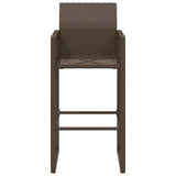 Sgabelli da Bar da Giardino 2 pz in Polyrattan Marrone