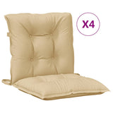 Cuscini Sedia Schiena Bassa 4 pz Beige Mélange 100x50x7 Tessuto
