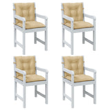 Cuscini Sedia Schiena Bassa 4 pz Beige Mélange 100x50x7 Tessuto