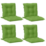 Cuscini Sedia Schiena Bassa 4 pz Verde Mélange 100x50x7 Tessuto