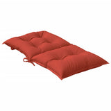 Cuscini Sedia Schiena Bassa 2 pz Rosso Mélange 100x50x7 Tessuto