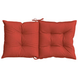 Cuscini Sedia Schiena Bassa 6 pz Rosso Mélange 100x50x7 Tessuto