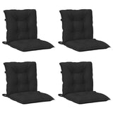 Set di Cuscini per Sedia Bassa 4 pcs Melange Nero